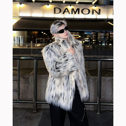 Winter Leopard Print Plush Jacket