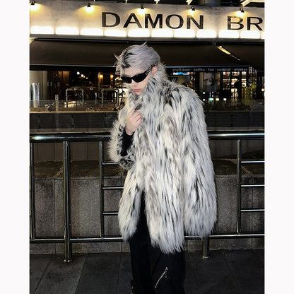 Winter Leopard Print Plush Jacket