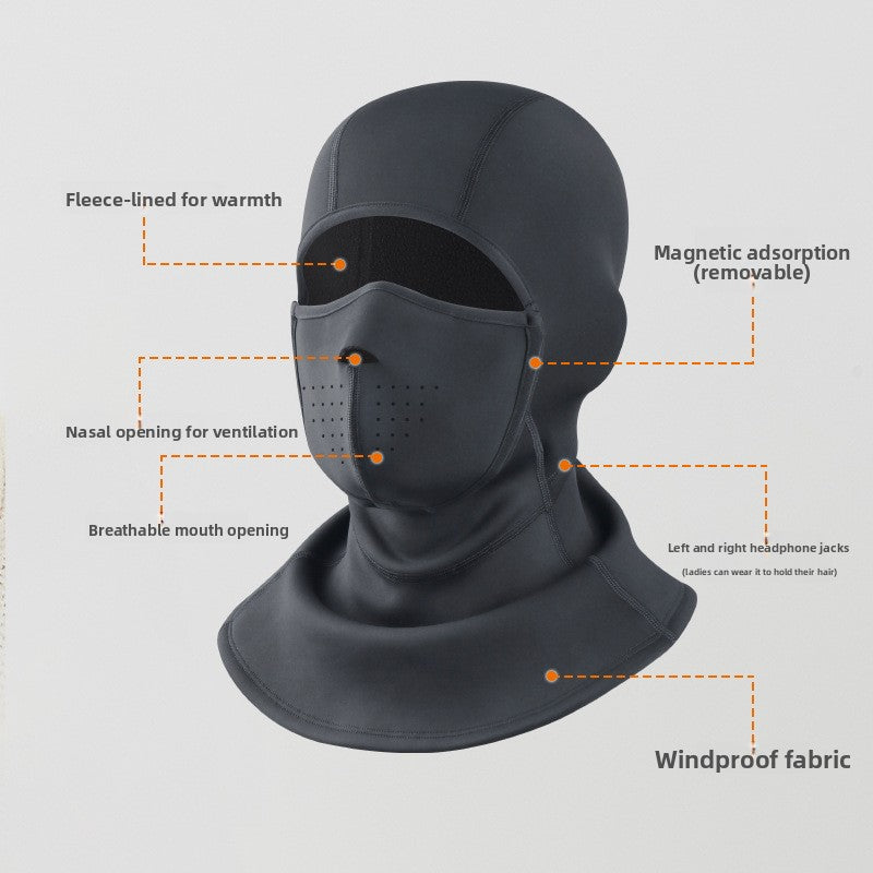 Winter magnetic ski mask