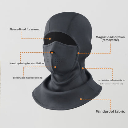 Winter magnetic ski mask