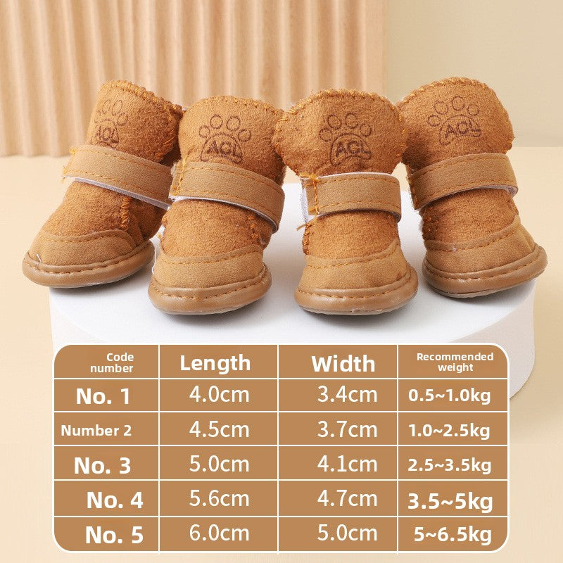 Winter Pet Dog Shoes Cotton Paw Protectors