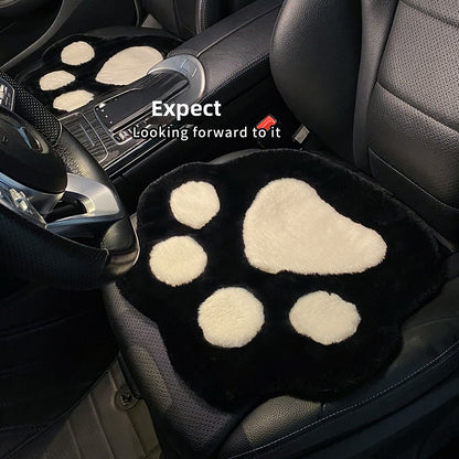 winter plush cute cat claw car Mat Winter