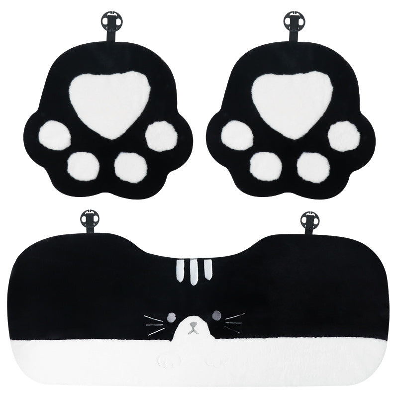 winter plush cute cat claw car Mat Winter