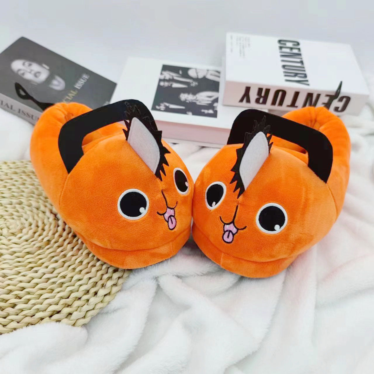 Winter plush slippers