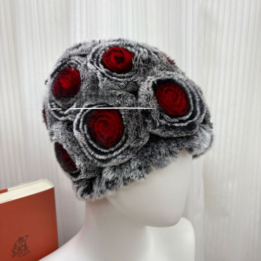 Winter Rabbit Fur Knitted Hat with Ear Protection