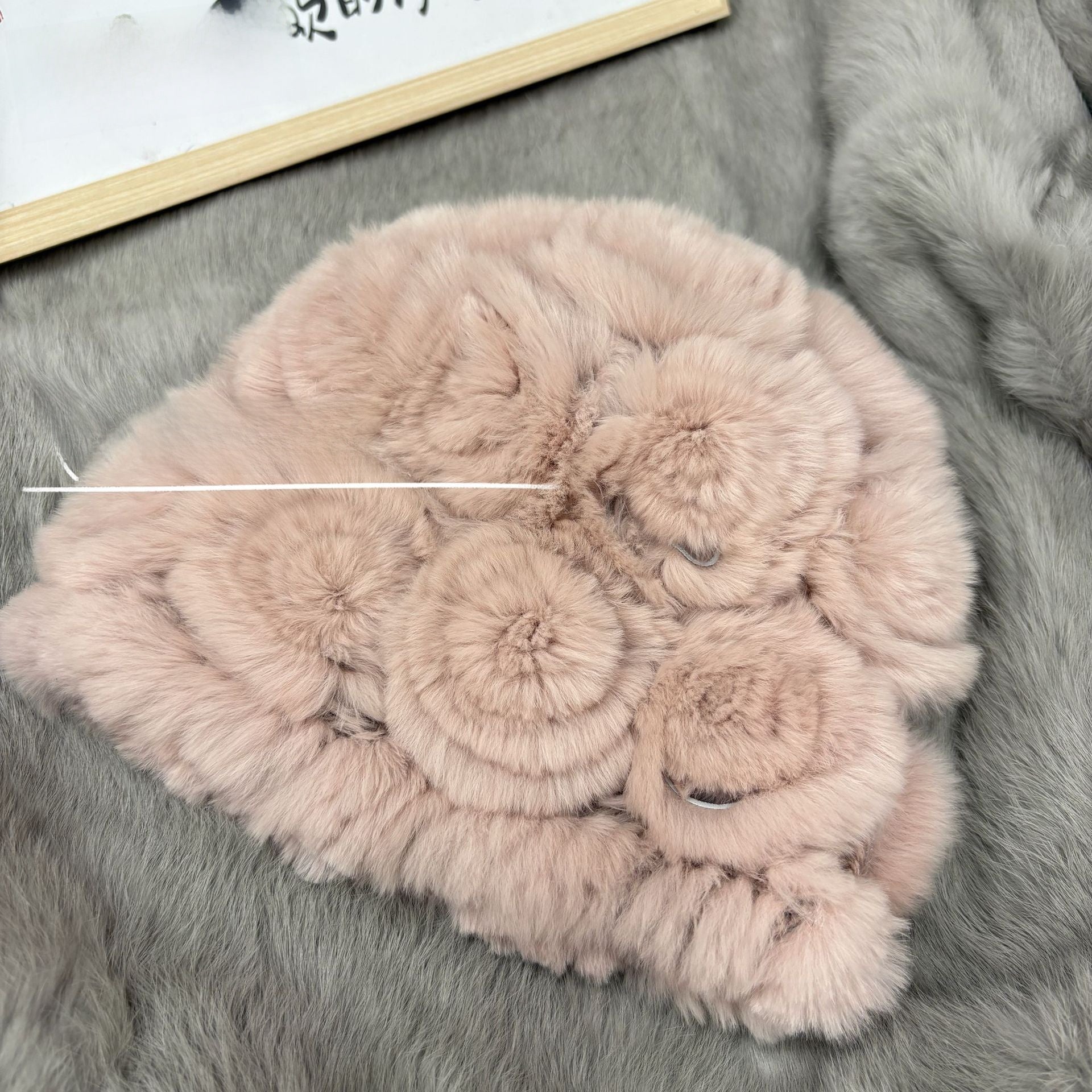 Winter Rabbit Fur Knitted Hat with Ear Protection