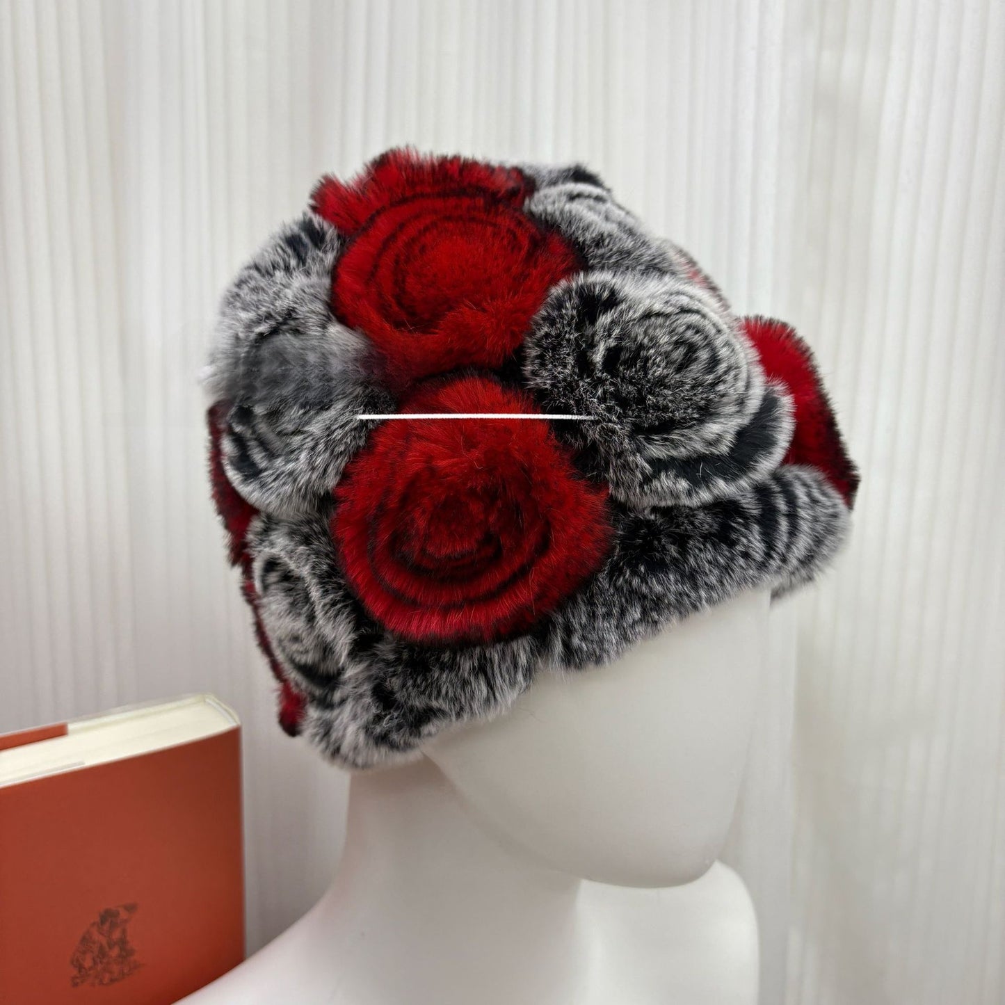 Winter Rabbit Fur Knitted Hat with Ear Protection