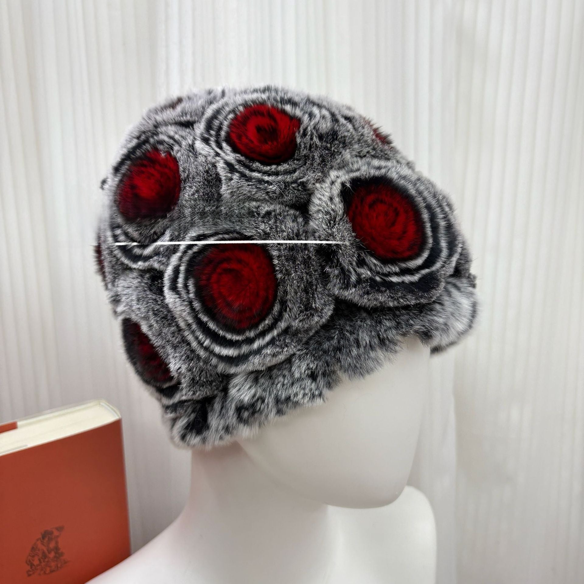 Winter Rabbit Fur Knitted Hat with Ear Protection