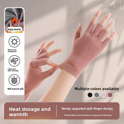 Winter Thermal Touchscreen Half Finger Gloves