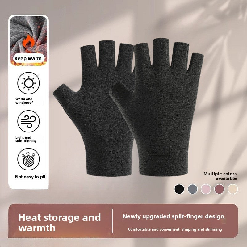 Winter Thermal Touchscreen Half Finger Gloves