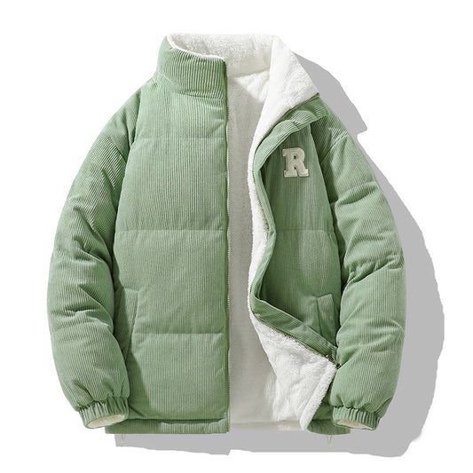 Winter thick cotton coat double-sided wearable