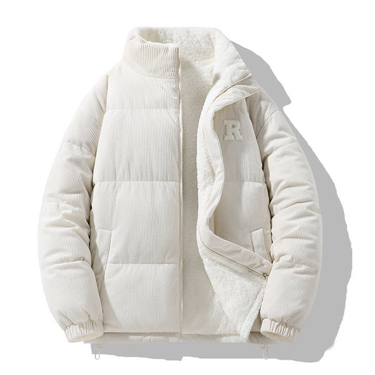 Winter thick cotton coat double-sided wearable
