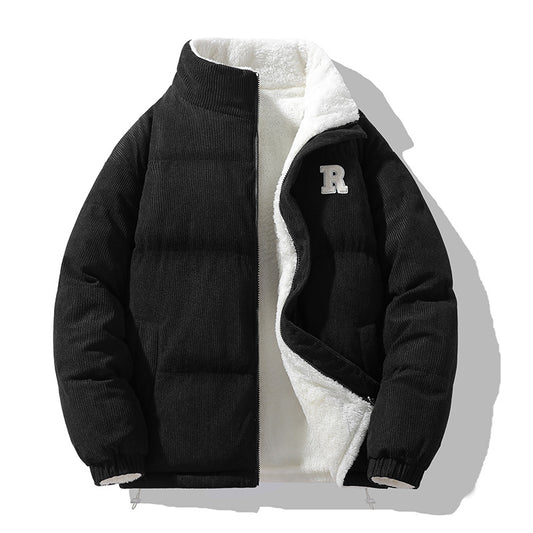 Winter thick cotton coat double-sided wearable