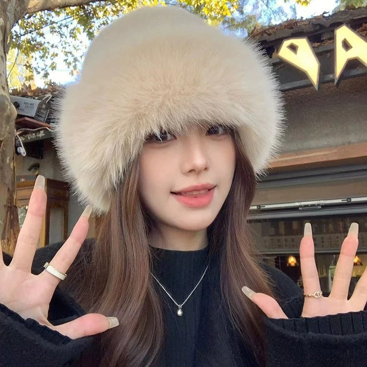 Winter Warm Imitation Fur Bucket Hat
