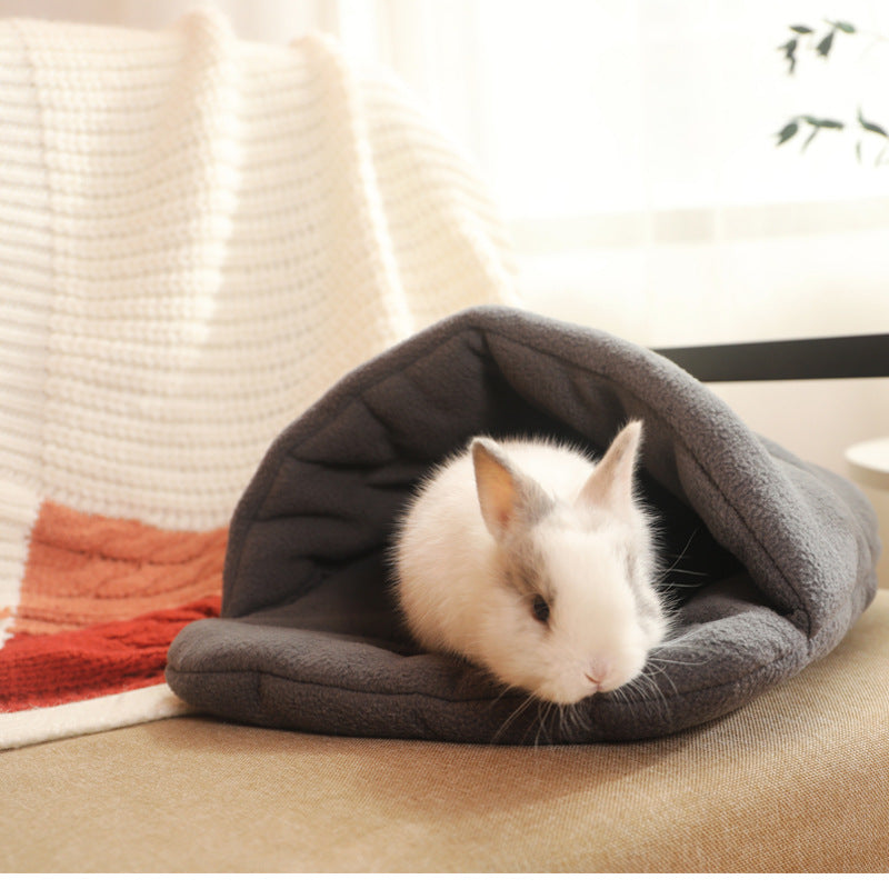 Winter Warm Semi-Closed Pet Sleeping Bag for Small Animals