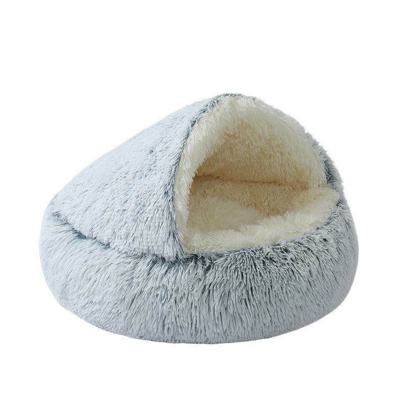 Winter warm shell semi-enclosed cat bed