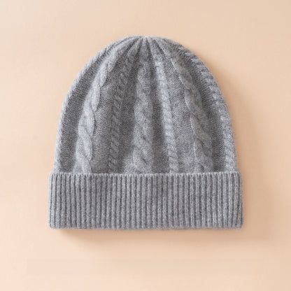 Winter warm thick knitted wool hat