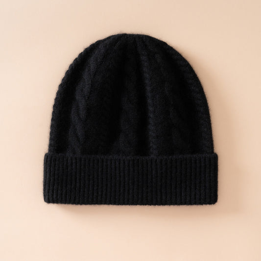 Winter warm thick knitted wool hat