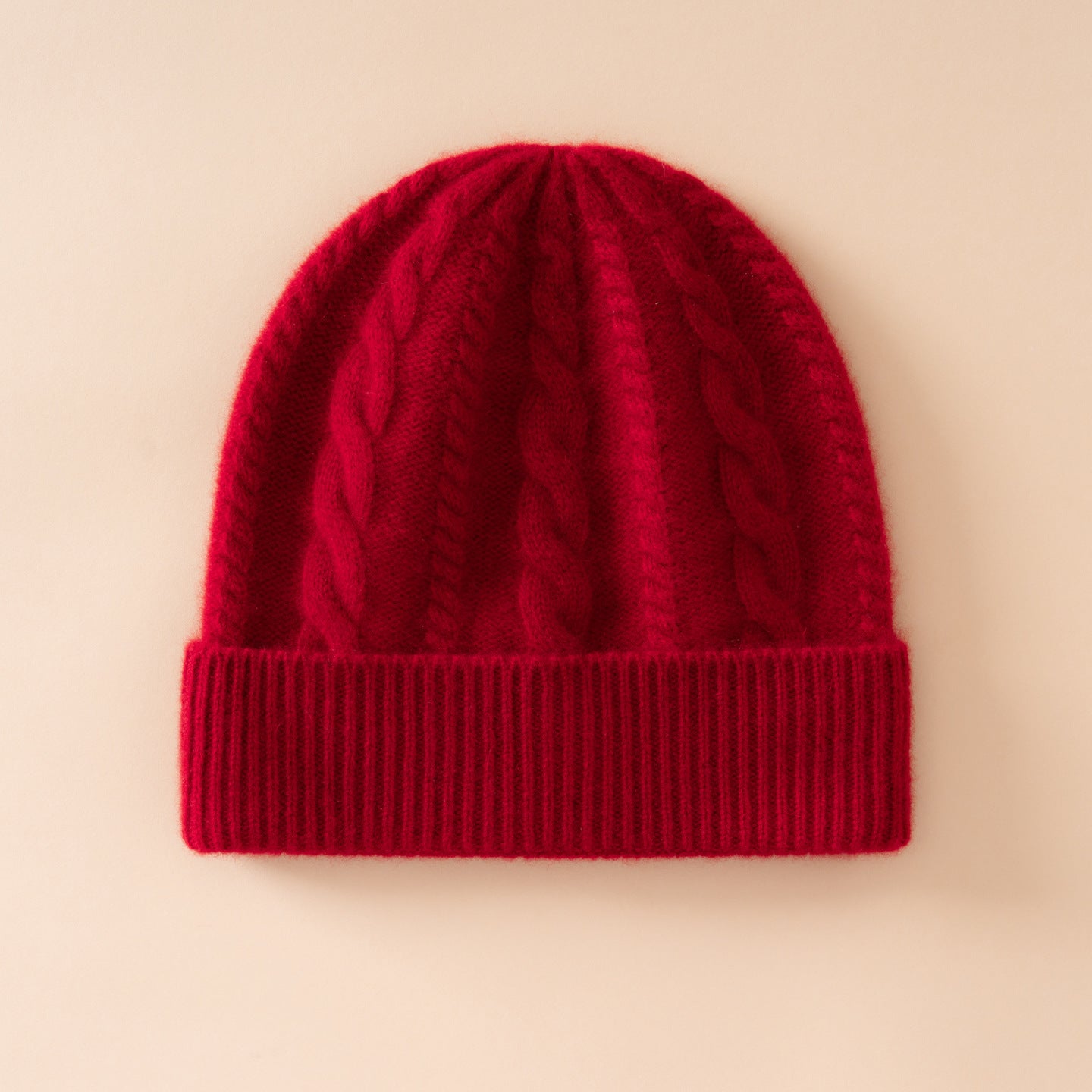 Winter warm thick knitted wool hat