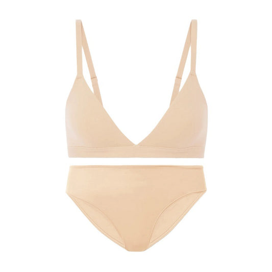 Wire-Free Comfort Bra Set with Adjustable Straps