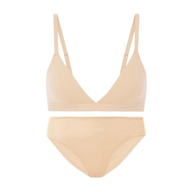 Wire-Free Comfort Bra Set with Adjustable Straps