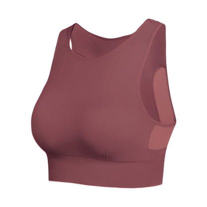 Wire-Free Mesh Sports Bra with Quick-Dry Feature