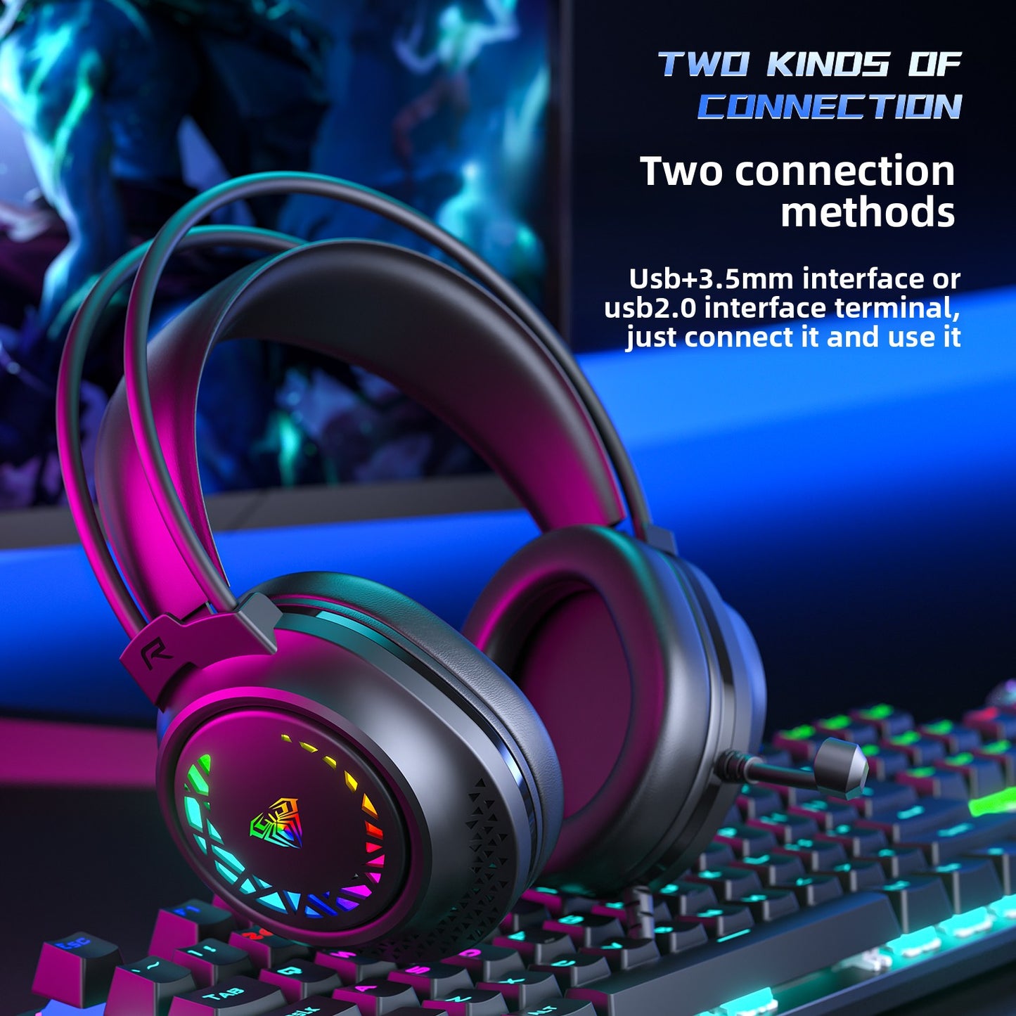 Wired Gaming Headset with Noise Cancellation
