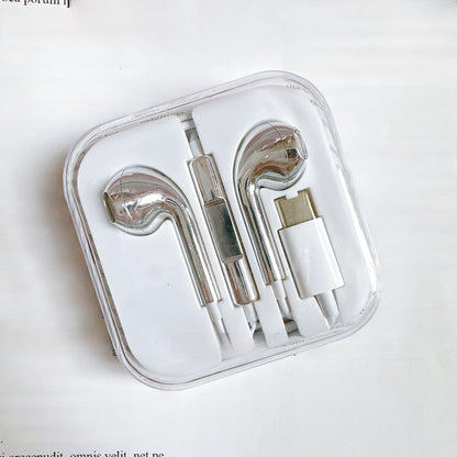 Wired In-Ear Headphones with Microphone Type-C and 3.5mm Jack