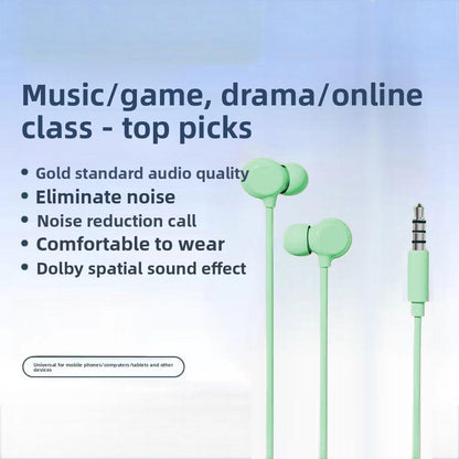 Wired In-Ear Headphones with Noise Reduction