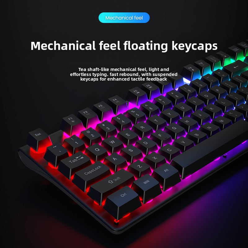 Wired keyboard mouse cover mute high color value