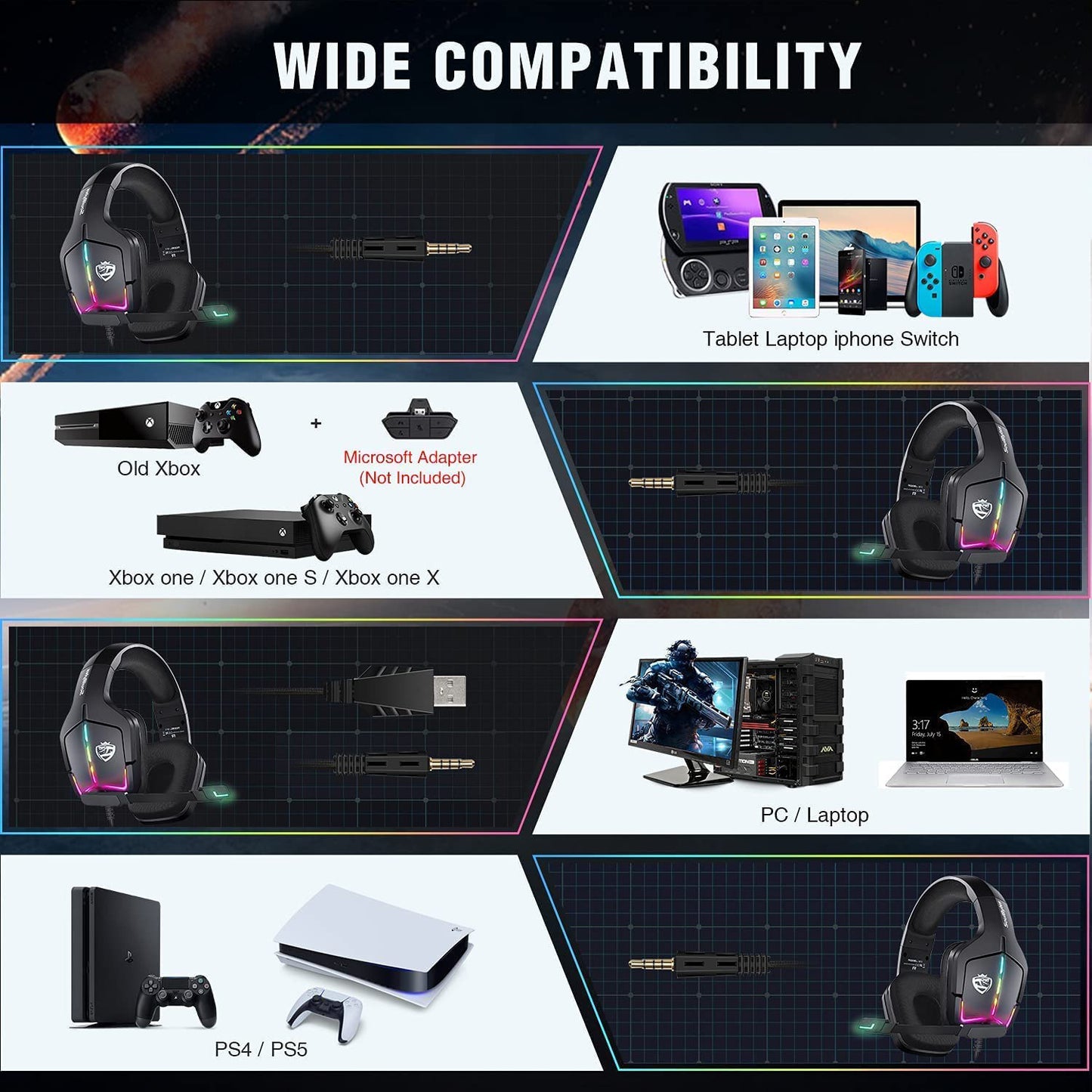 Wired RGB Gaming Headset