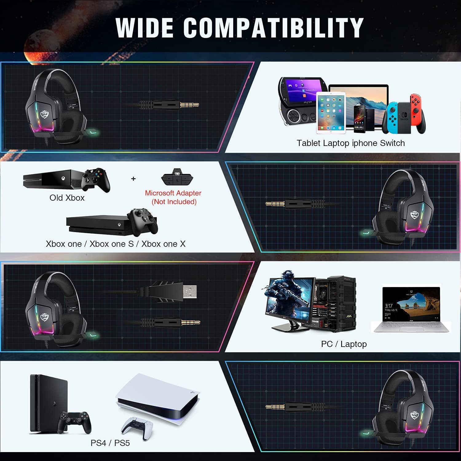 Wired RGB Gaming Headset