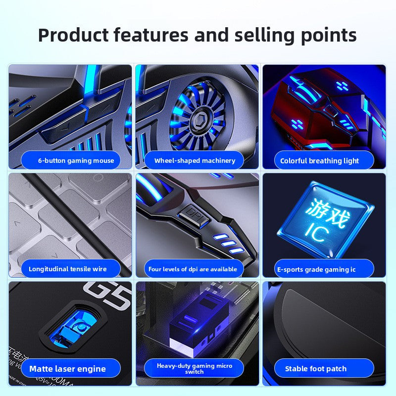 Wired RGB Gaming Mouse with Ergonomic Design