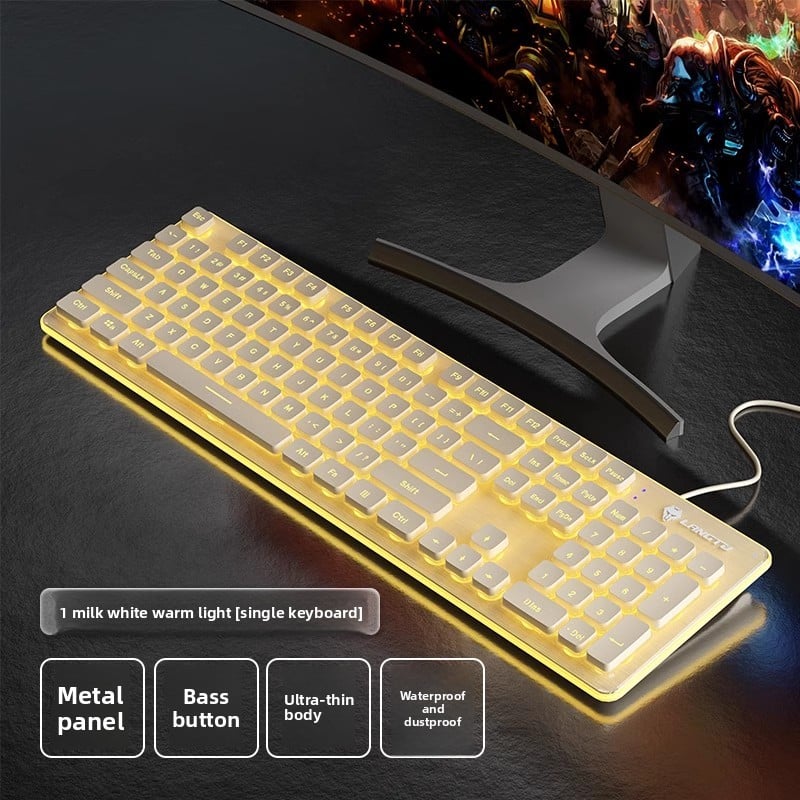 Wired silent keyboard