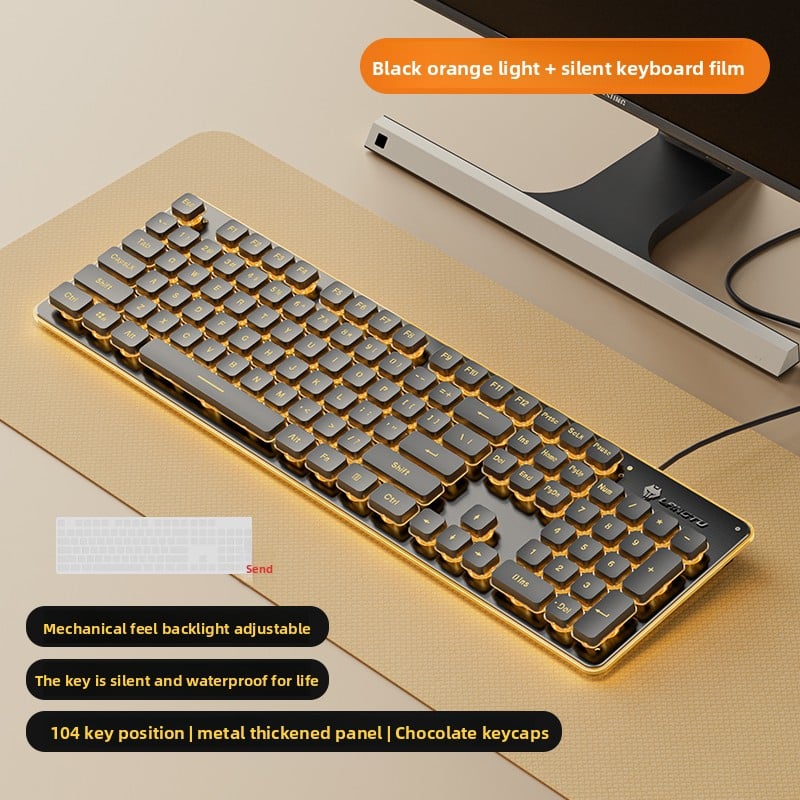 Wired silent keyboard