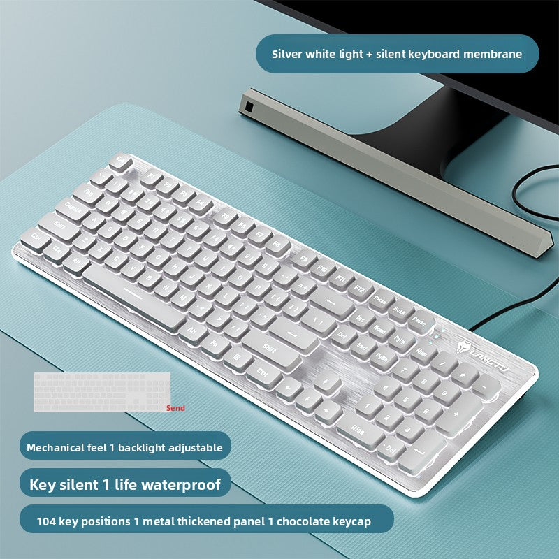 Wired silent keyboard