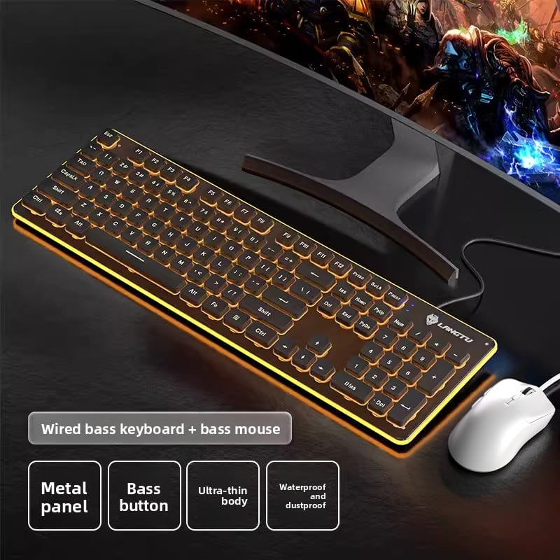 Wired silent keyboard