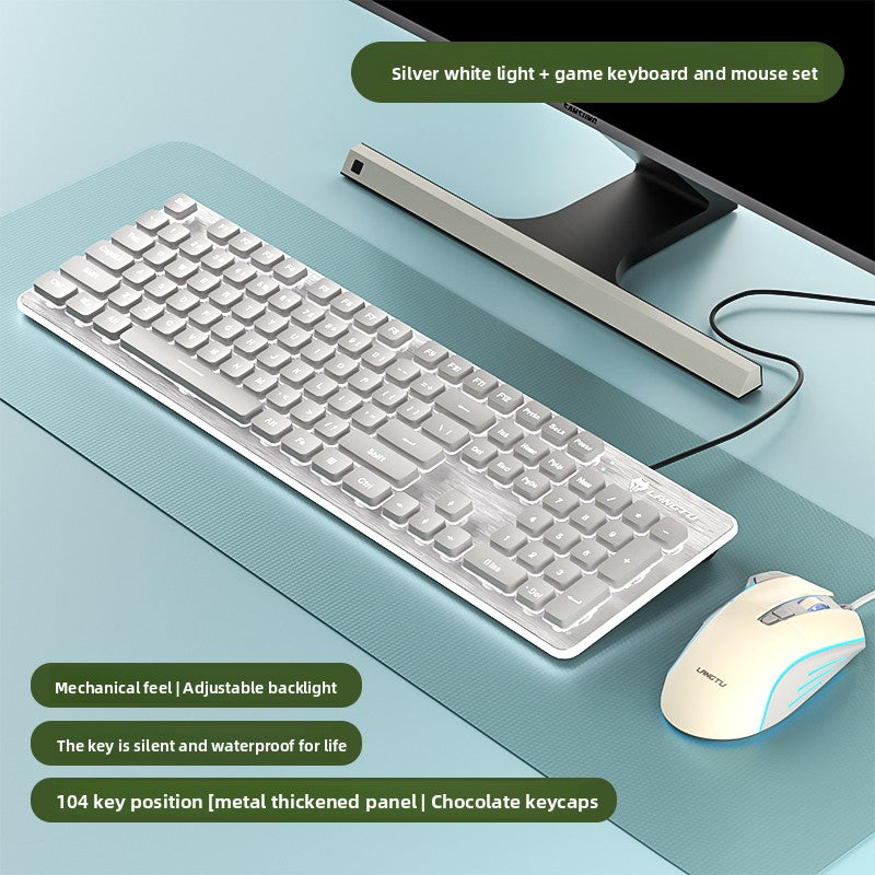 Wired silent keyboard