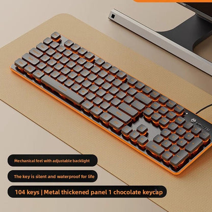 Wired silent keyboard