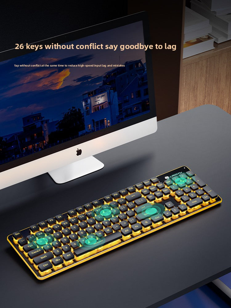 Wired silent keyboard