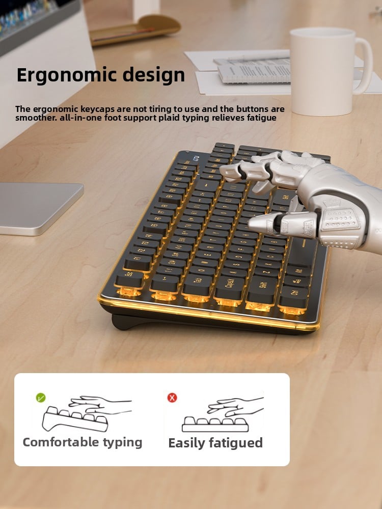 Wired silent keyboard
