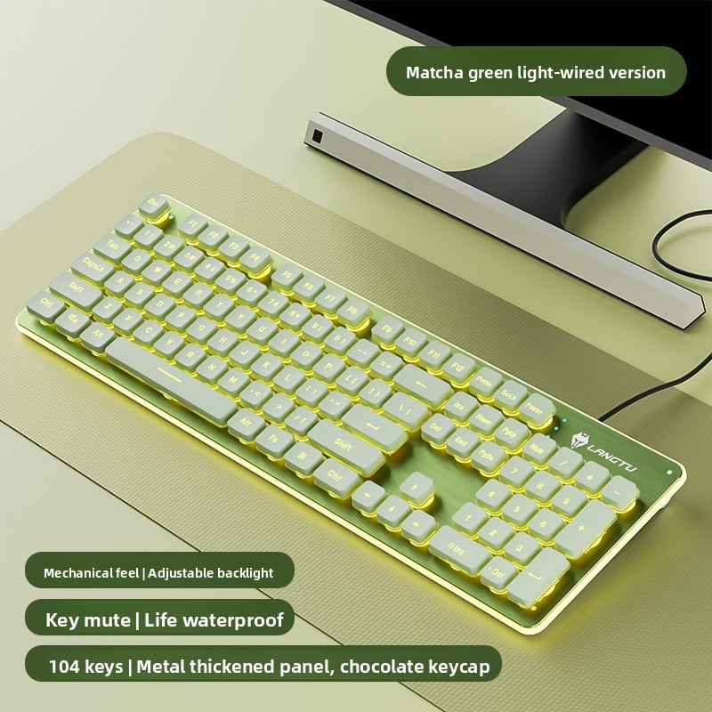 Wired silent keyboard