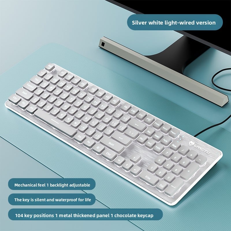 Wired silent keyboard