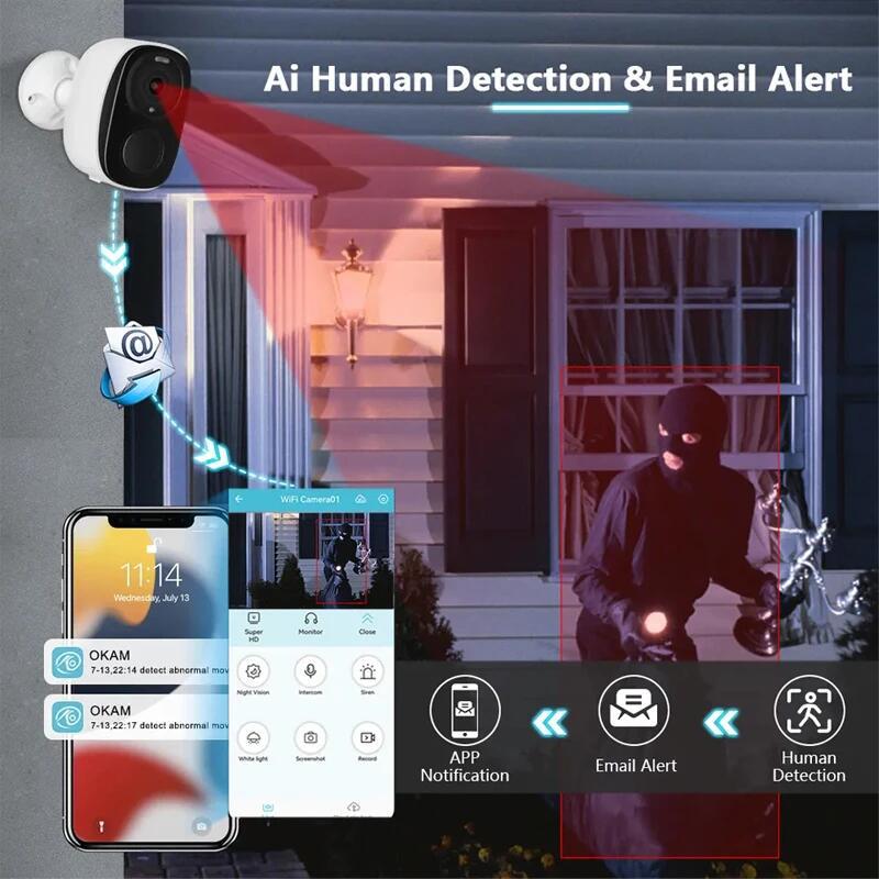 Wireless Battery Camera with WiFi Audio