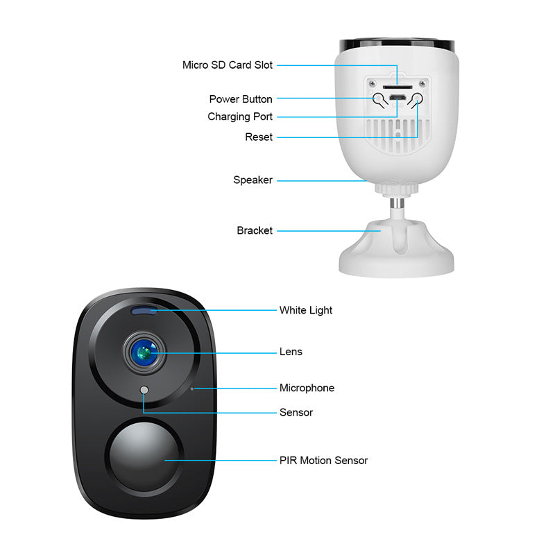 Wireless Battery Camera with WiFi Audio