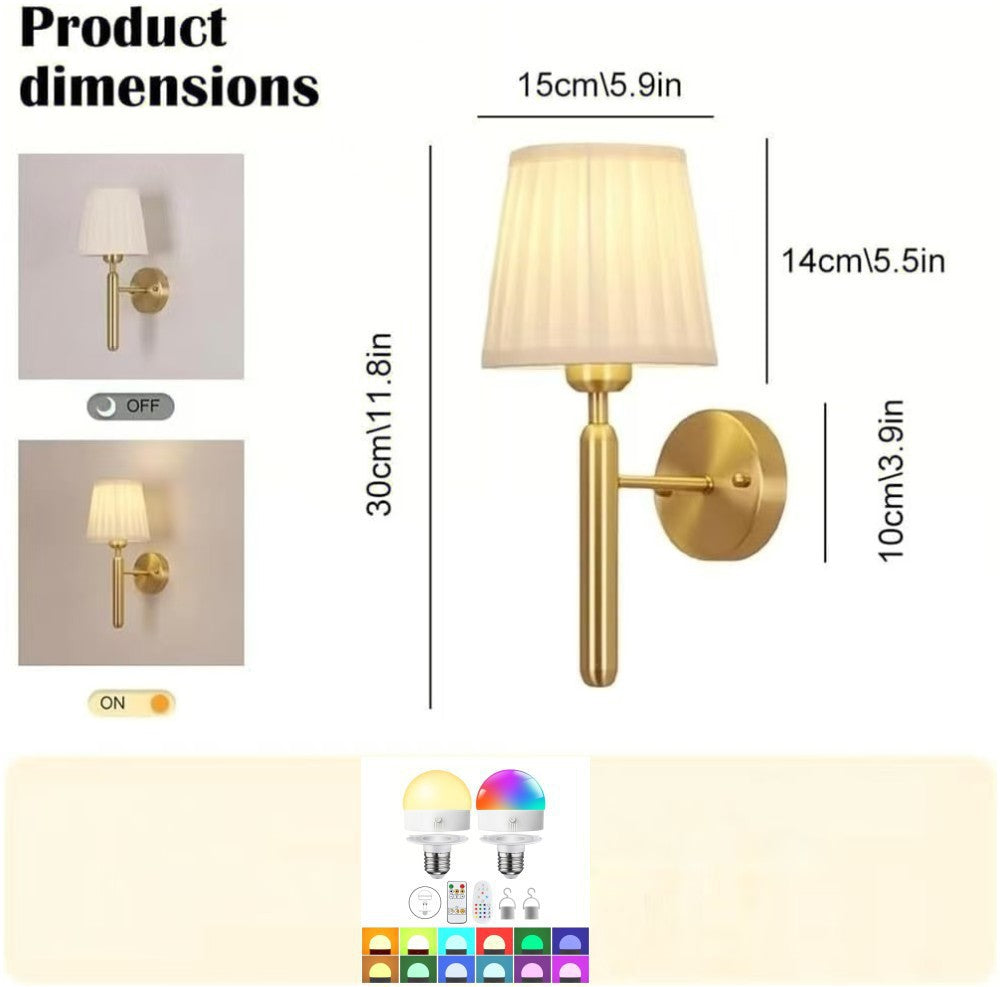 Wireless Battery Powered Wall Lamp