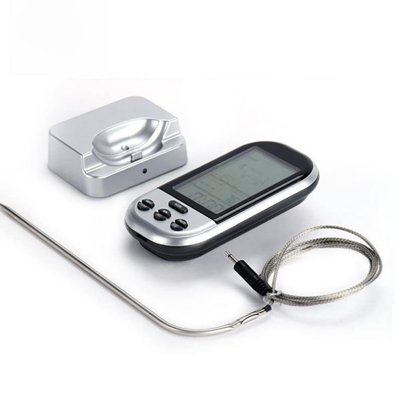 Wireless BBQ Thermometer with Temperature Alarm and Backlight