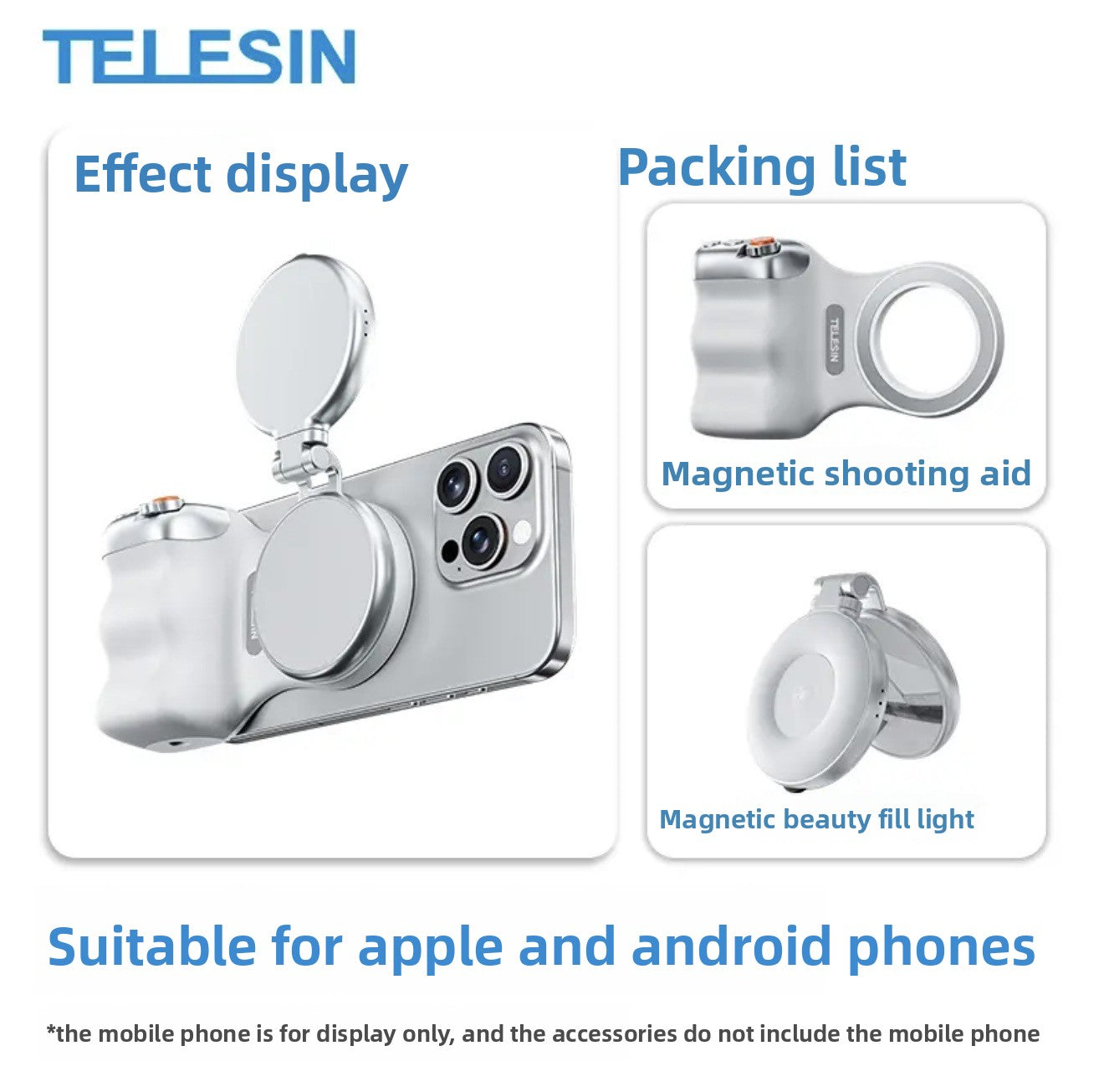 Wireless Bluetooth Camera Handle with Fill Light