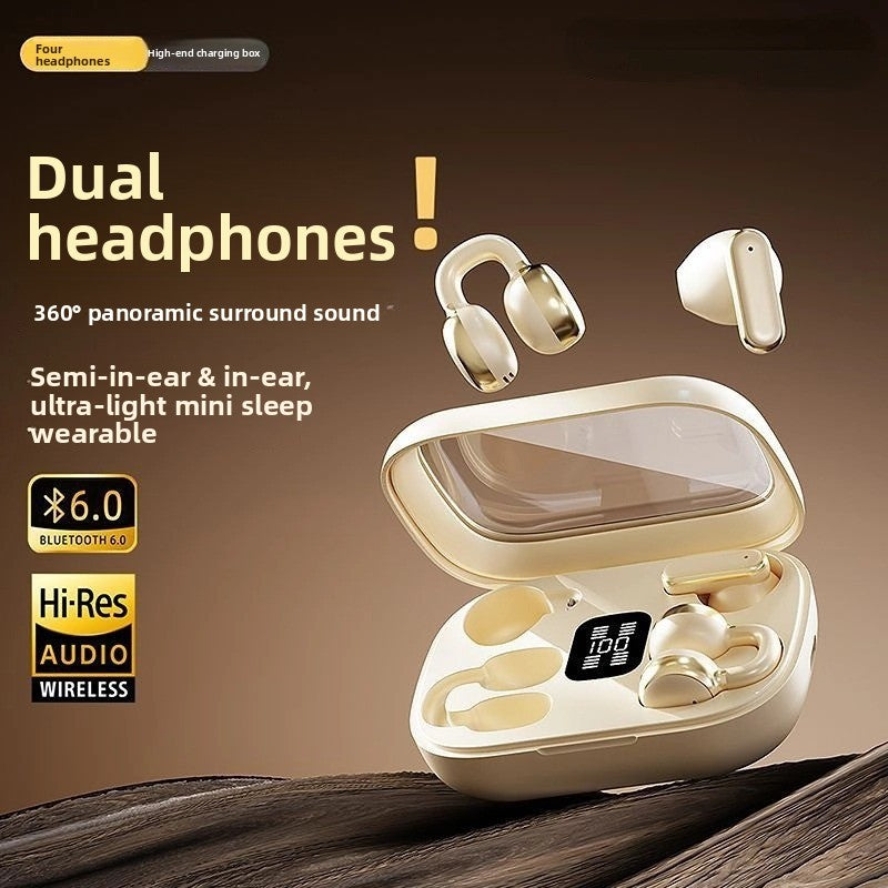Wireless Bluetooth Ear Clip Earphones with Noise Reduction