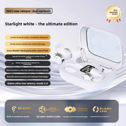 Wireless Bluetooth Ear Clip Earphones with Noise Reduction